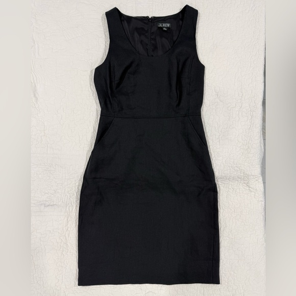 J. Crew Women Classic Black Midi Dress Size 8